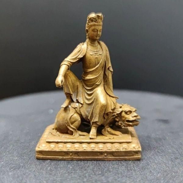 仏教美術 中国 仏像 水月観音 小仏像 銅製 銅器 仏教美術 仏像 水月