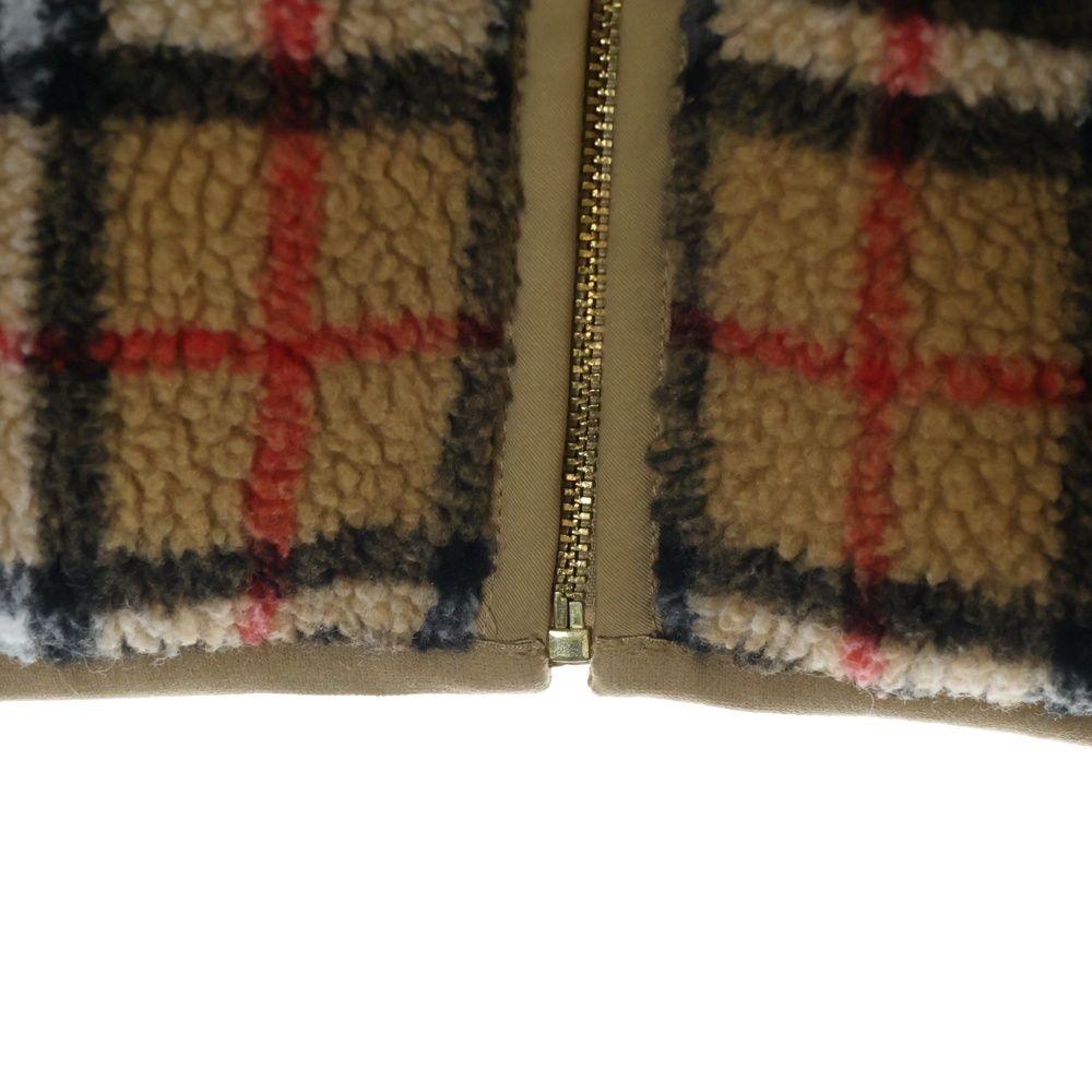 BURBERRY (バーバリー) ノヴァチェック フリース ボア ジャケット