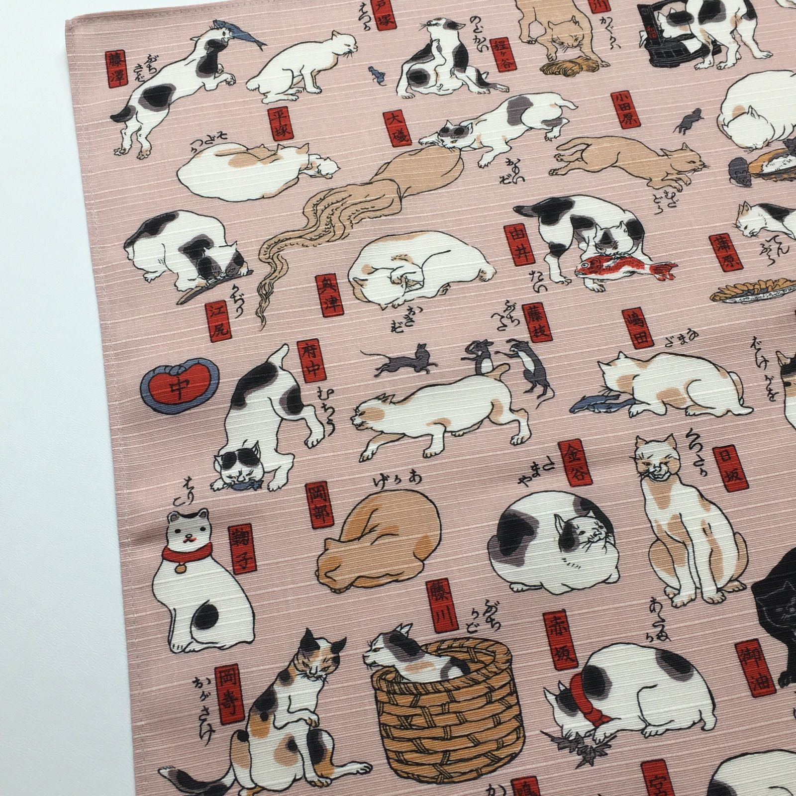 風呂敷 浮世絵 歌川国芳 猫飼好五十三疋 むす美 日本製 新品