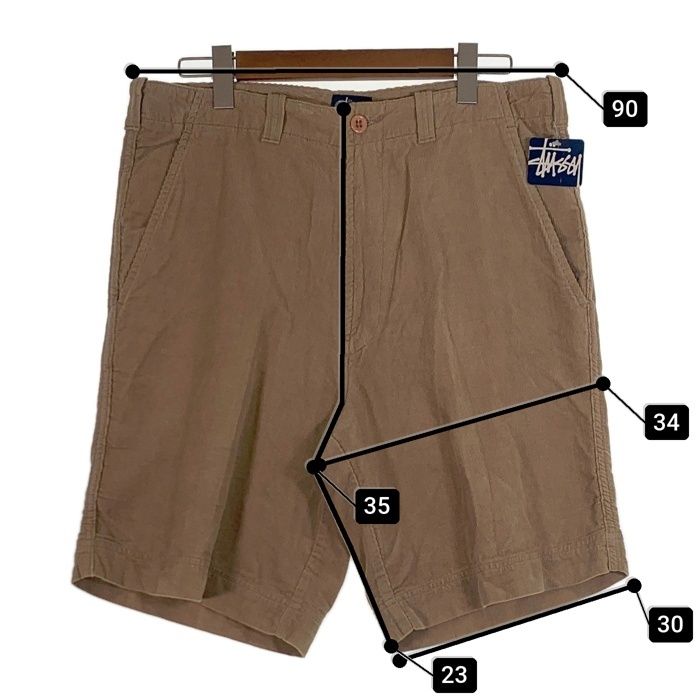 90's STUSSY ステューシー コーデュロイ ショートパンツ ベージュ 紺