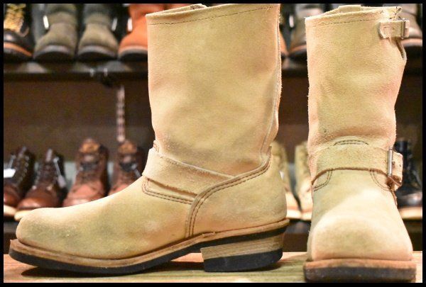 8D 良品 07年】レッドウィング 8268 スエード エンジニア ホーソーン