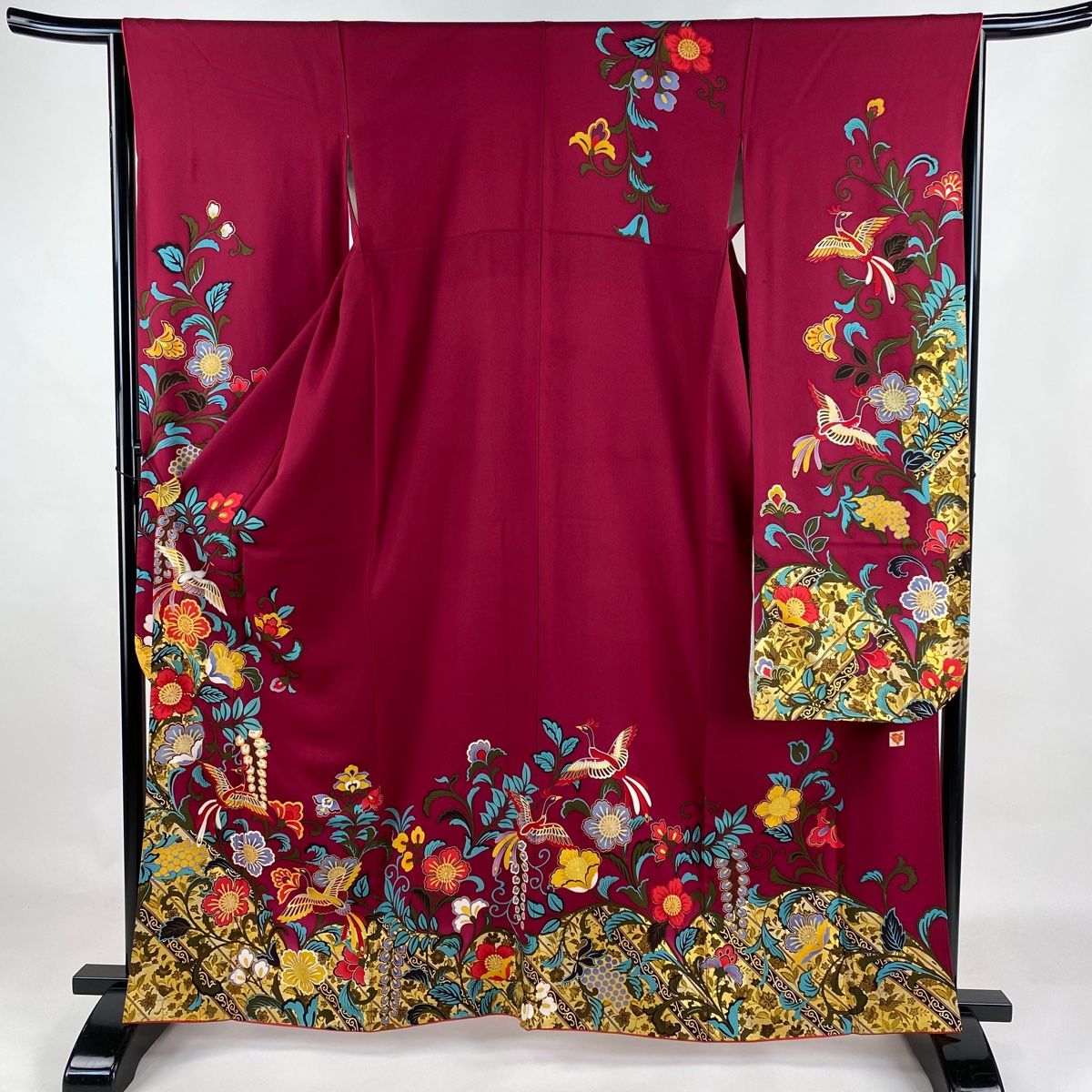 振袖 美品 逸品 身丈161.5cm 裄丈67cm 正絹 【中古】（振袖 身丈161.5  