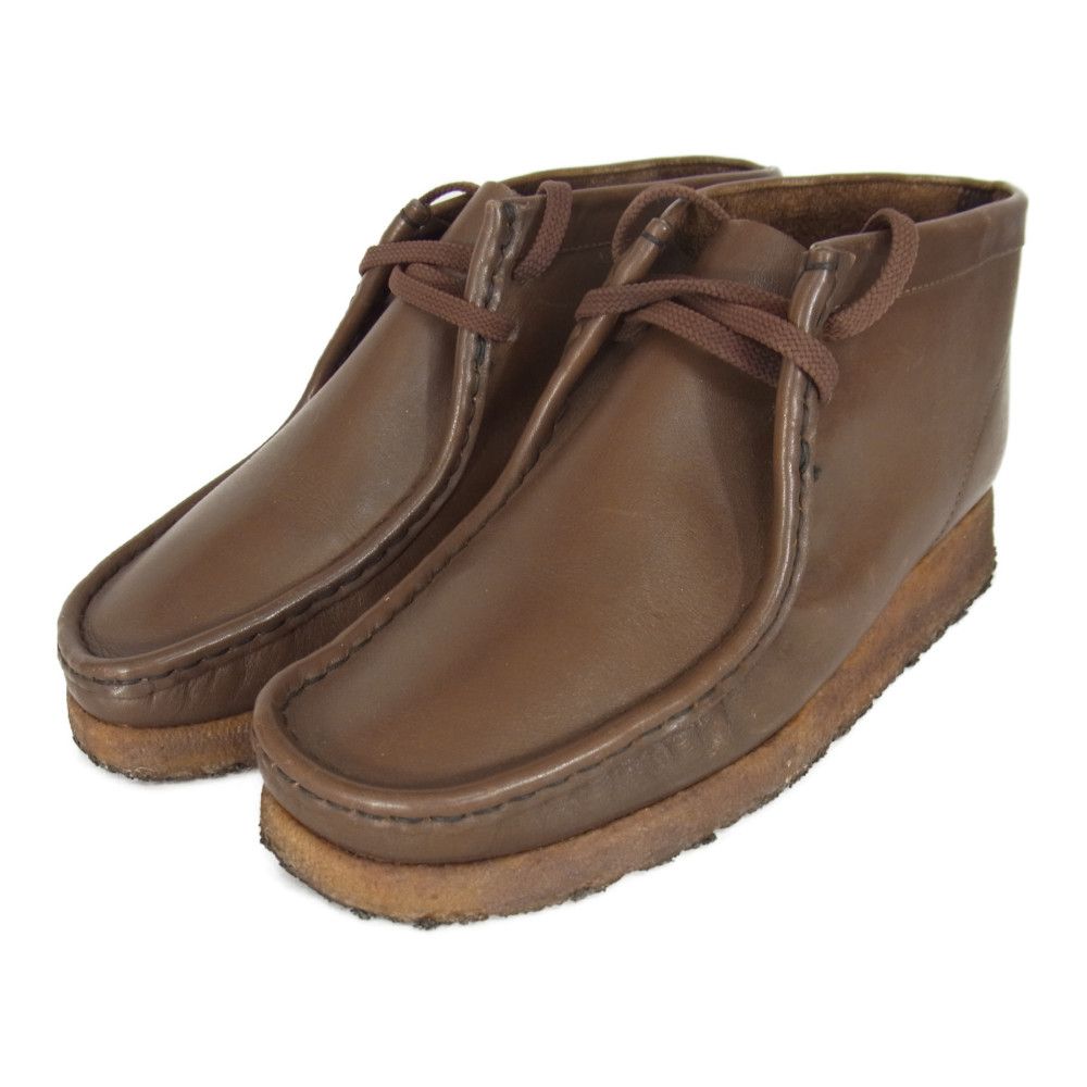 Clarks クラークス ワラビー モカシン レザー ブーツ シューズ【中古