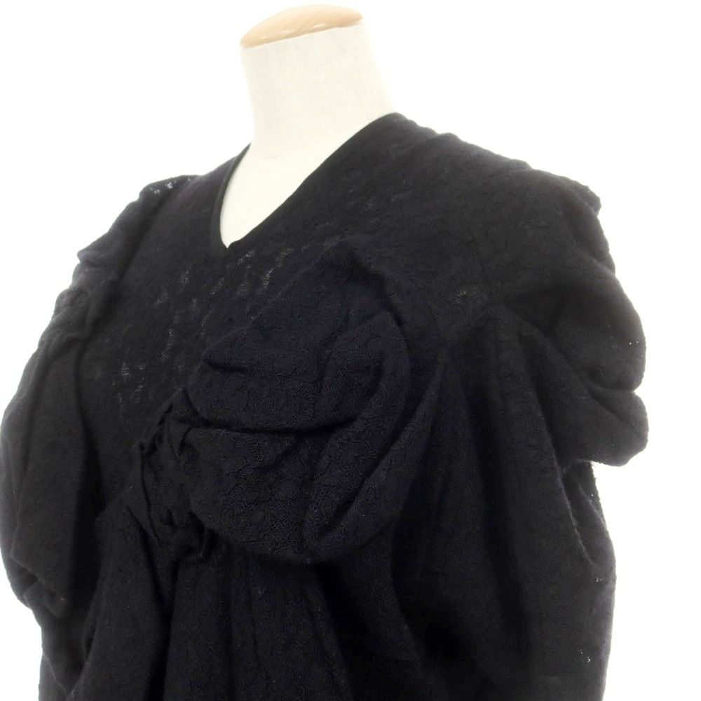 タオ tao 秋冬 レース 半袖 ロング ワンピース ブラック サイズ表記なし レディース