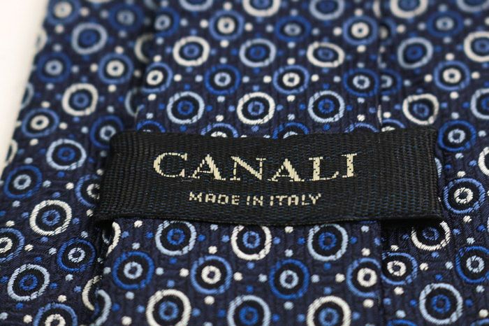 【美品】CANALI   カナーリ　ドット　シルク　イタリア カナーリ CANALI イタリア高級スーツブランド ドット柄