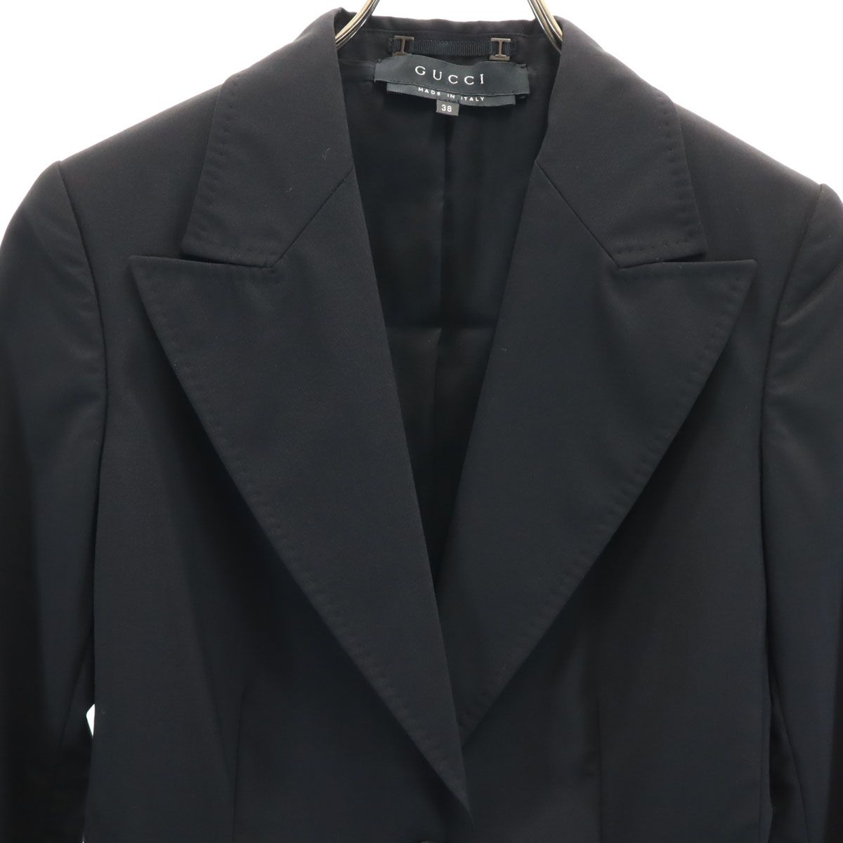 GUCCI グッチ イタリア製 テーラードジャケット 38 ブラック