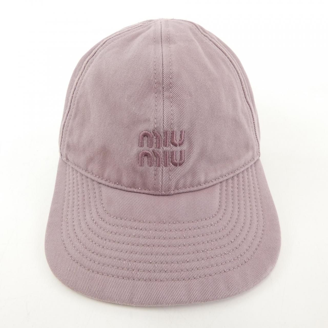 ミュウミュウ MIU MIU キャップ ミュウミュウ miumiu ドリルベース