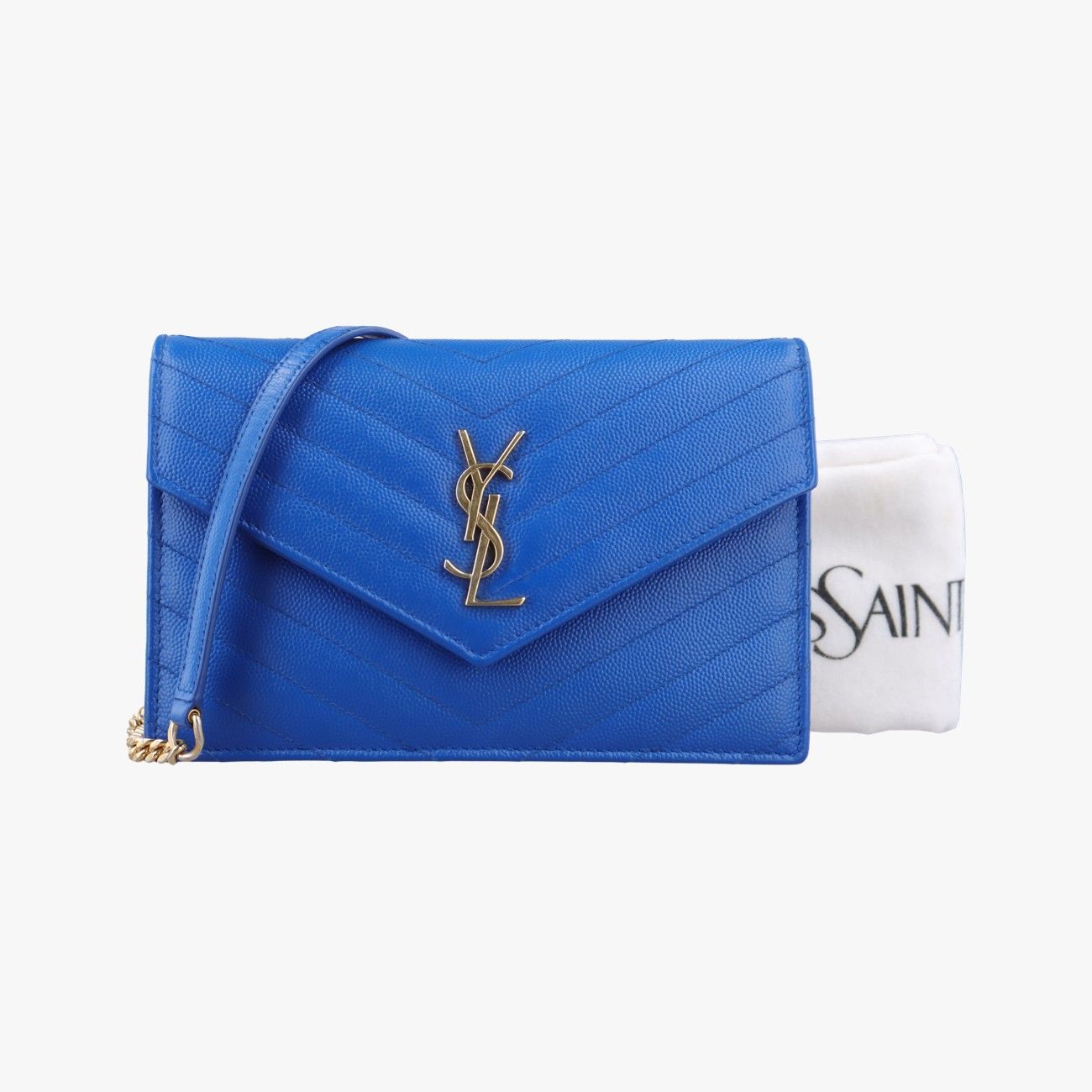 イヴサンローランYves Saint Laurentモノグラムブルーレザー393953HPP393953.0915