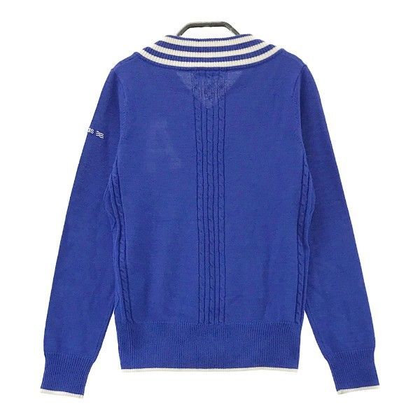 ADIDAS GOLF アディダスゴルフ 長袖 ニットセーター ブルー系 S