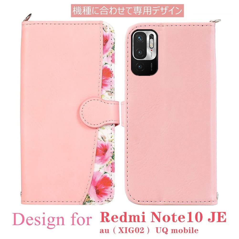 Redmi Note 10 JE 10T ケース 手帳型 花柄 Redmi Note10je Note10T 手帳型カバー Xiaomi製 レッドミー ノート10  je 10T 色: クラレット サイズ: Redmi Note 10 JE メルカリShops