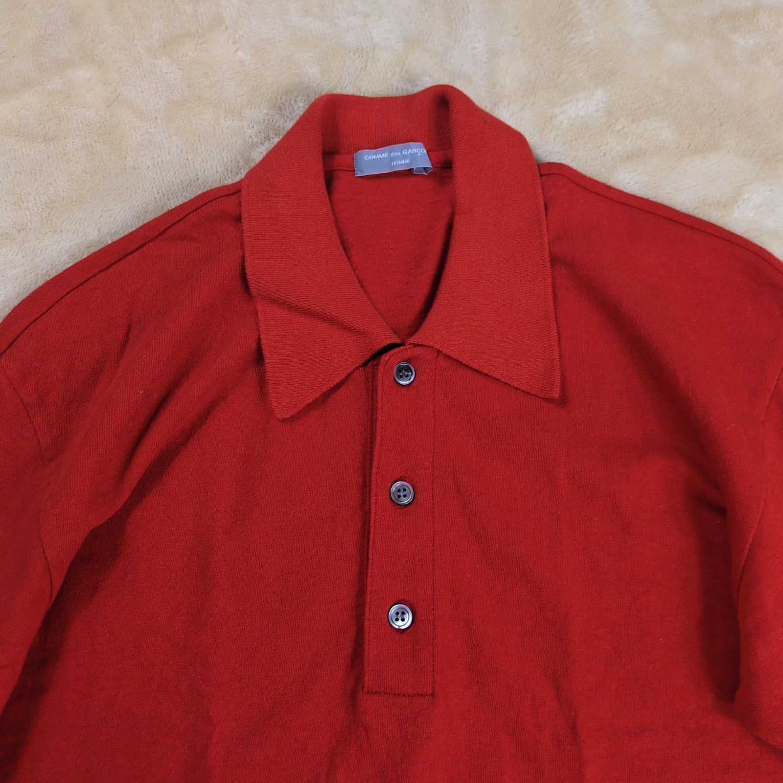 【希少】コムデギャルソンオム 田中オム ワイドシルエット ポロシャツ COMME des GARCONS HOMME 田中オム ワイドシルエット ポロシャツ