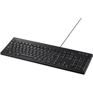 バッファロー（サプライ） USB接続 有線フルキーボード 丸洗い対応 ブラック BSKBU310BKZ
