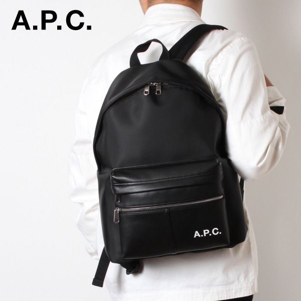 24春夏モデル アーペーセー A.P.C.  メンズ CAMDEN リュック バックパック【LZZ BLACK】 H62119 PAADY LZZ/【2024SS】m-bag