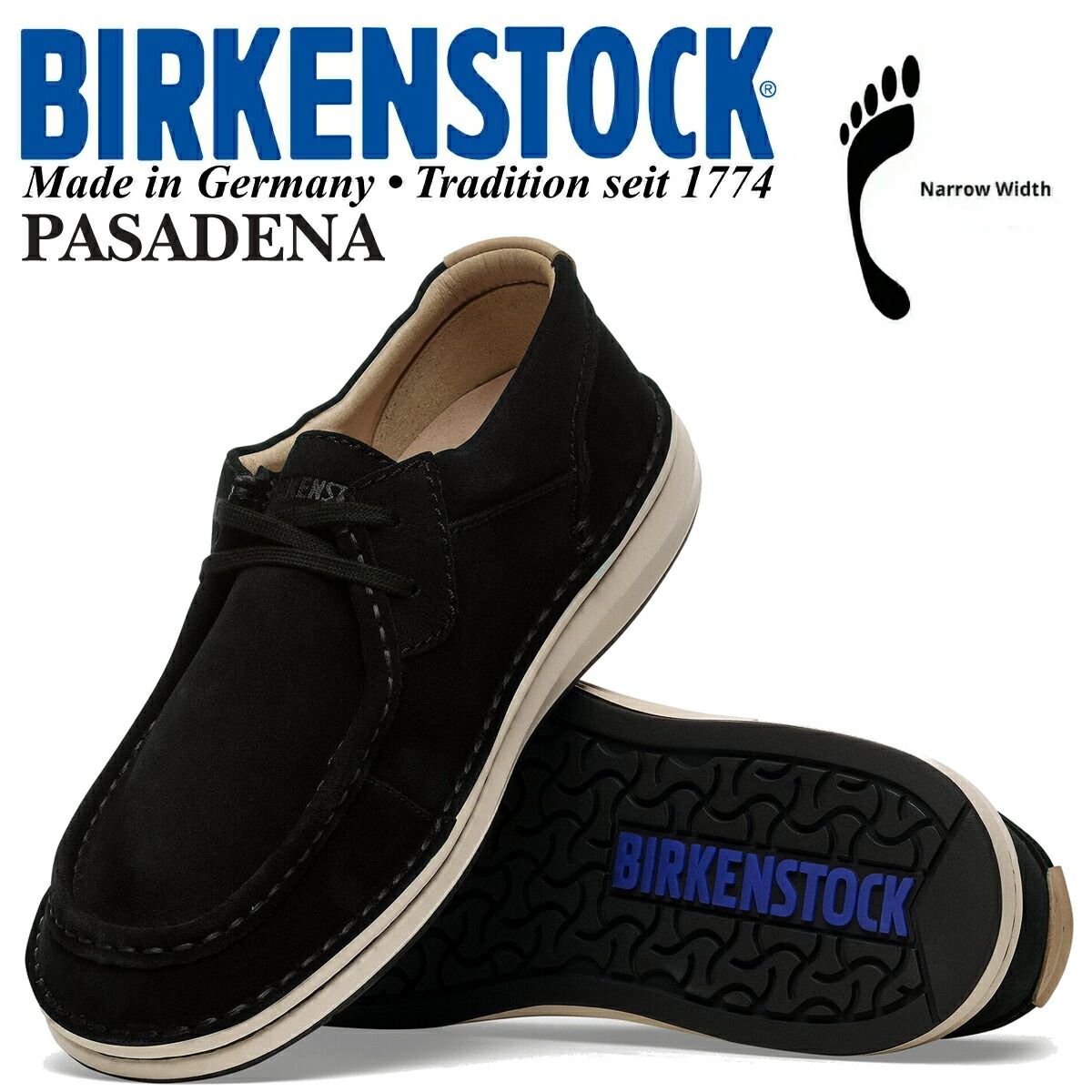 ビルケンシュトック パサデナ ナロー フィット ブラック BIRKENSTOCK PASADENA NARROW FIT BLACK 1029666 靴 シューズ モカシン スエード メンズ ウィメンズ ユニセックス