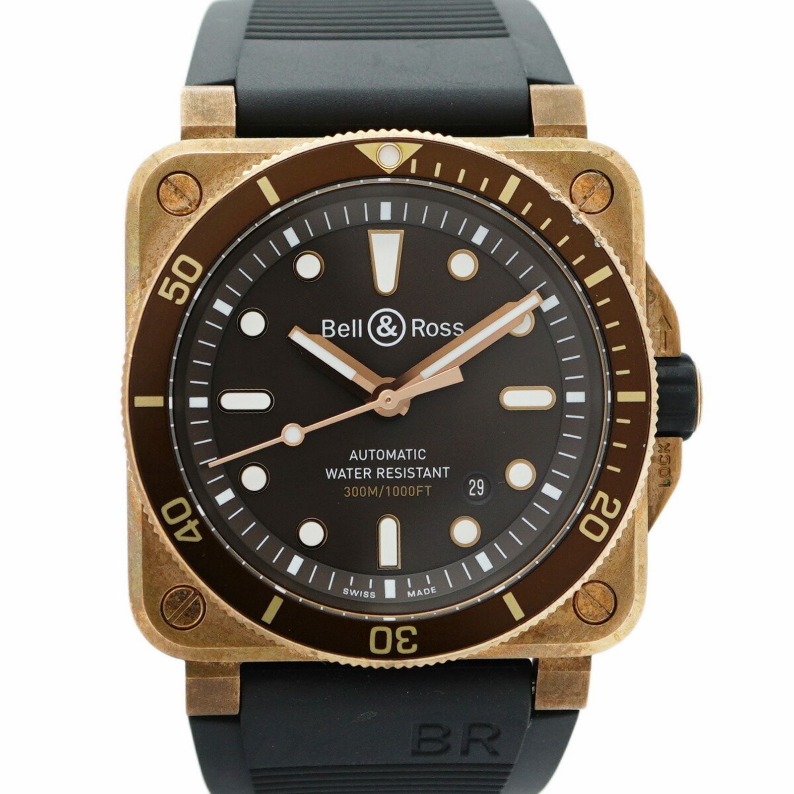 ベル-ロス ダイバー BR0392-D-BR-BR ブラウン文字盤腕時計 メンズ