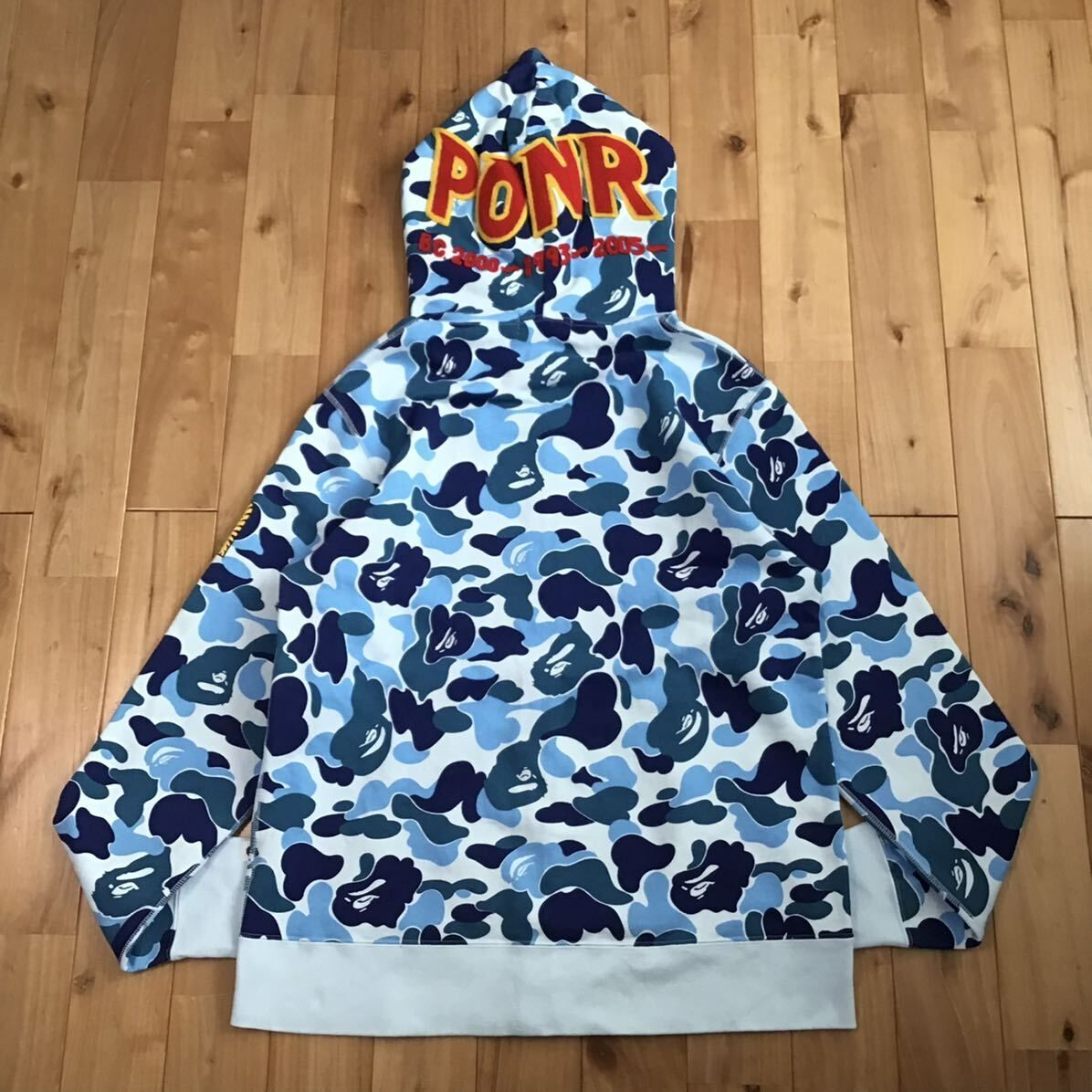 ABC camo Blue シャーク パーカー Lサイズ shark full zip hoodie a 