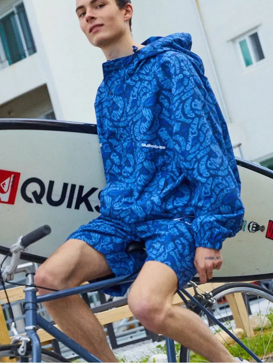 サーファー ウィンドブレーカー ウィンドジャケット カバーノット x QUIKSILVER クイックシルバー 105 110