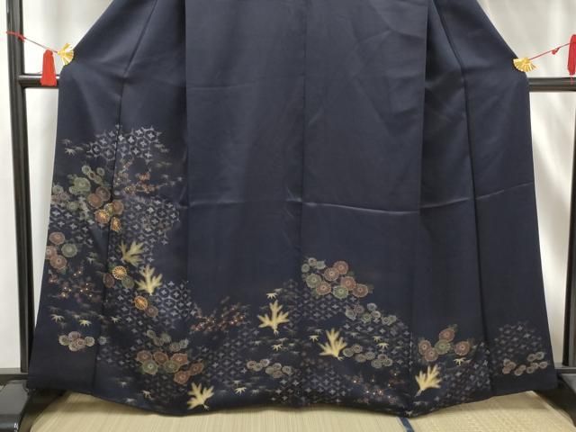【高級訪問着】定価28万円❣️ 未使用品✨花鳥文 金彩 正絹　逸品 No.448 高級訪問着】定価28万円❣️ 未使用品✨花鳥文 金彩 正絹 逸品