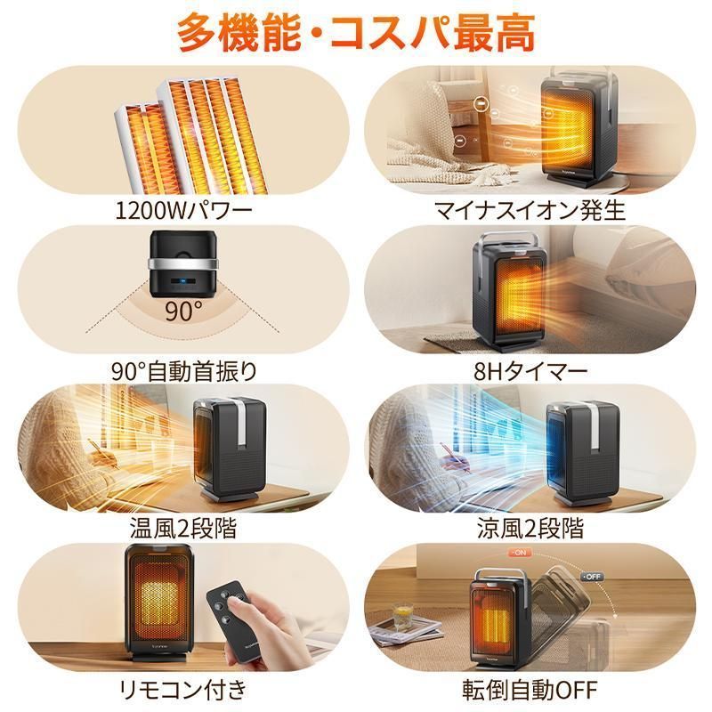 小型 電気ファンヒーター
