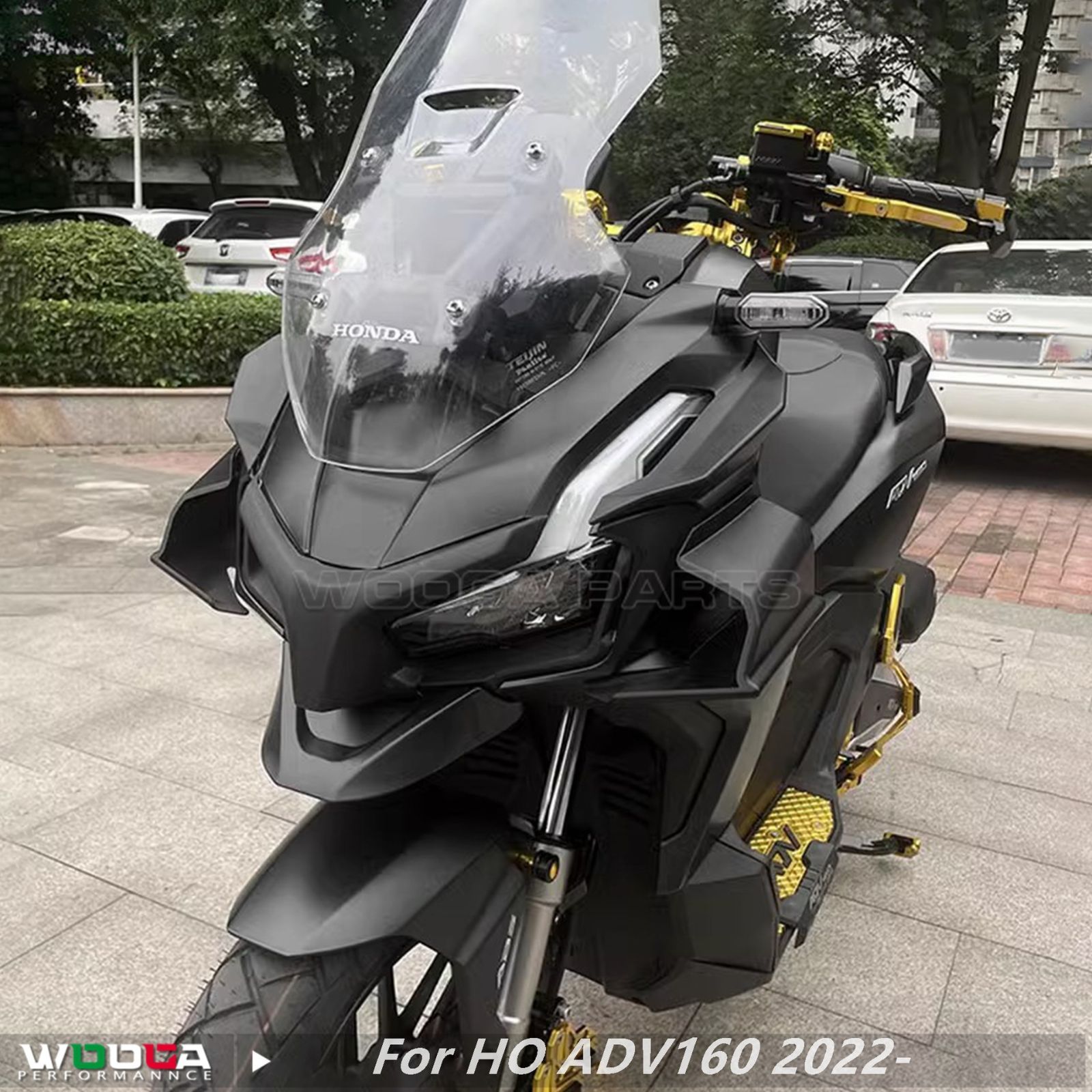 ホンダ ADV160 サイドウイング フィン ABS製 カスタム パーツ