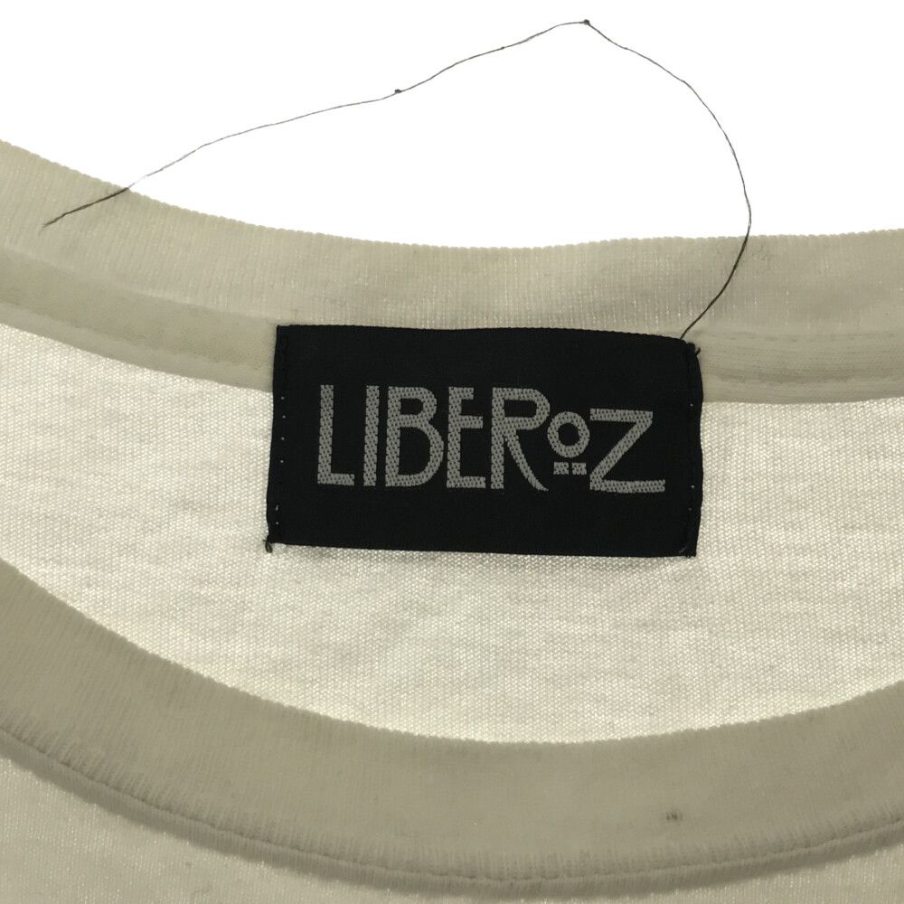 LIBER OZ (リベルオズ) チェックマイブレイン 指切り半袖Tシャツ ホワイト LZ-003 CHECK MY BRAIN