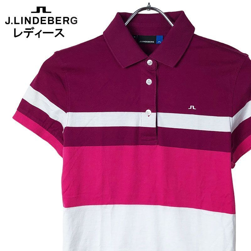 J.LINDEBERG ジェイリンドバーグ 半袖 ポロシャツ パープル レディース