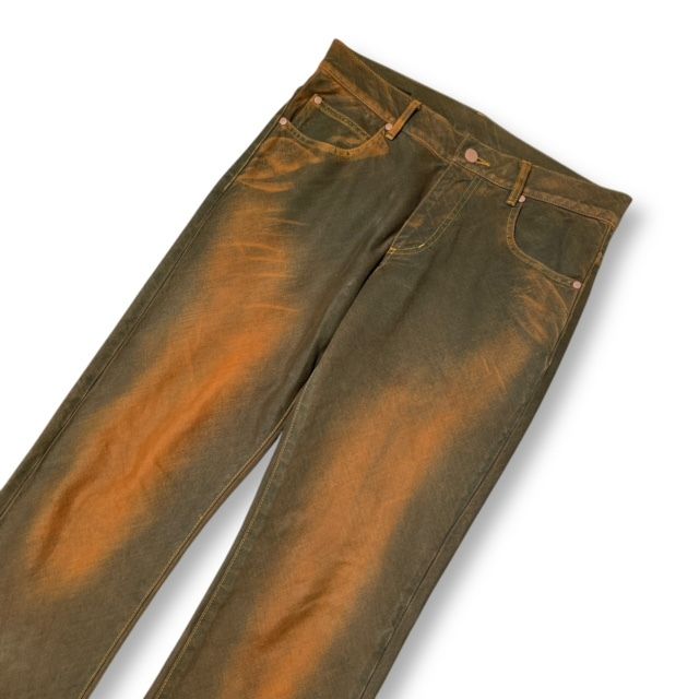 Paul 錆加工スーパーロングデニムパンツ