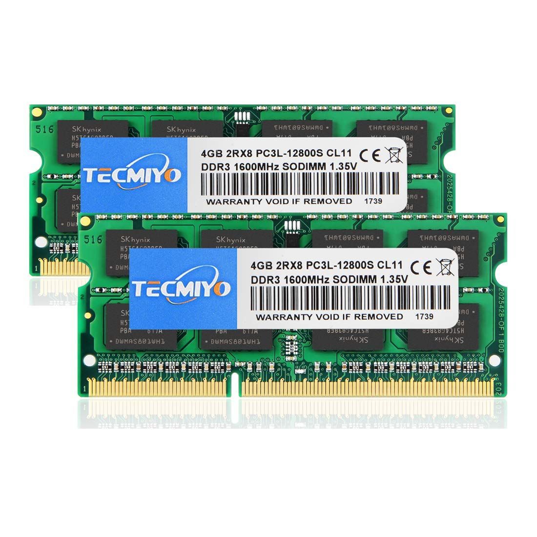 DDR3L 1600 2X4GB_グリーン テクミヨ ノートPC用メモリ DDR3 PC3-12800