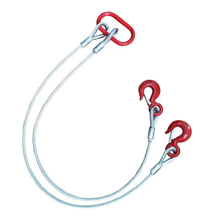 特価】 【大特価】玉掛けワイヤロープ 2本吊 2TON用 12㎜×1M 2セット 工具/メンテナンス 