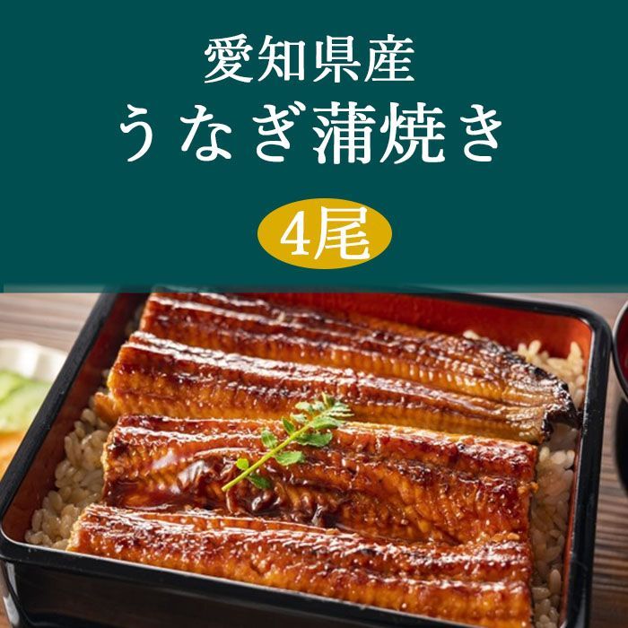 「うなぎはやっぱり愛知産」 鰻 蒲焼き (133g～150g) ｘ4尾 うなぎ ギフト 国産 ウナギ  贈り物 【うなぎの大河】