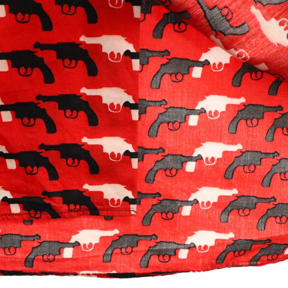 ✨美品✨PRADA 00's 長袖シャツ ヴィンテージ ピストル柄 拳銃柄 PRADA (プラダ) ピストルプリント総柄 長袖シャツ UCM825 レッド
