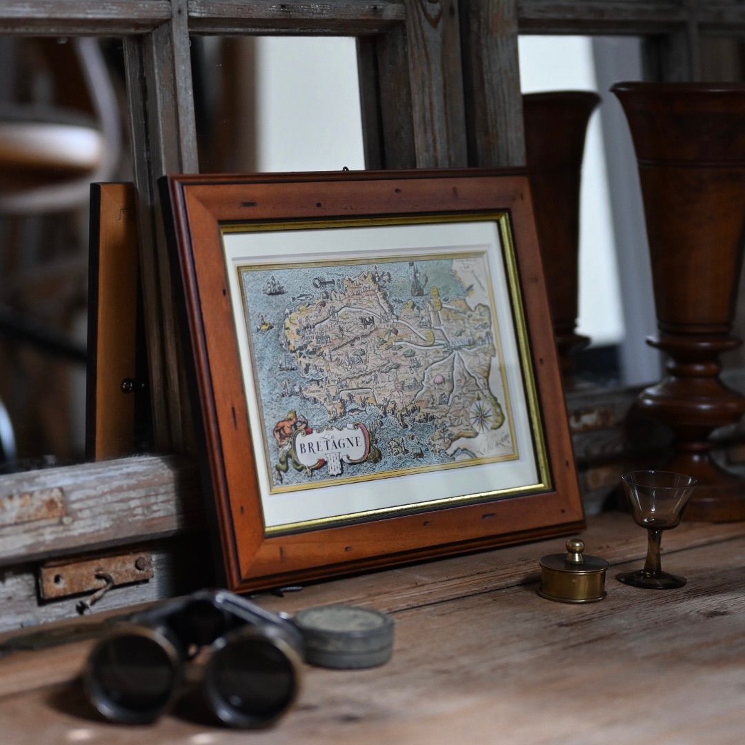 ヴィンテージフレーム「ブルターニュ」ヴィンテージ洋書からの1枚と