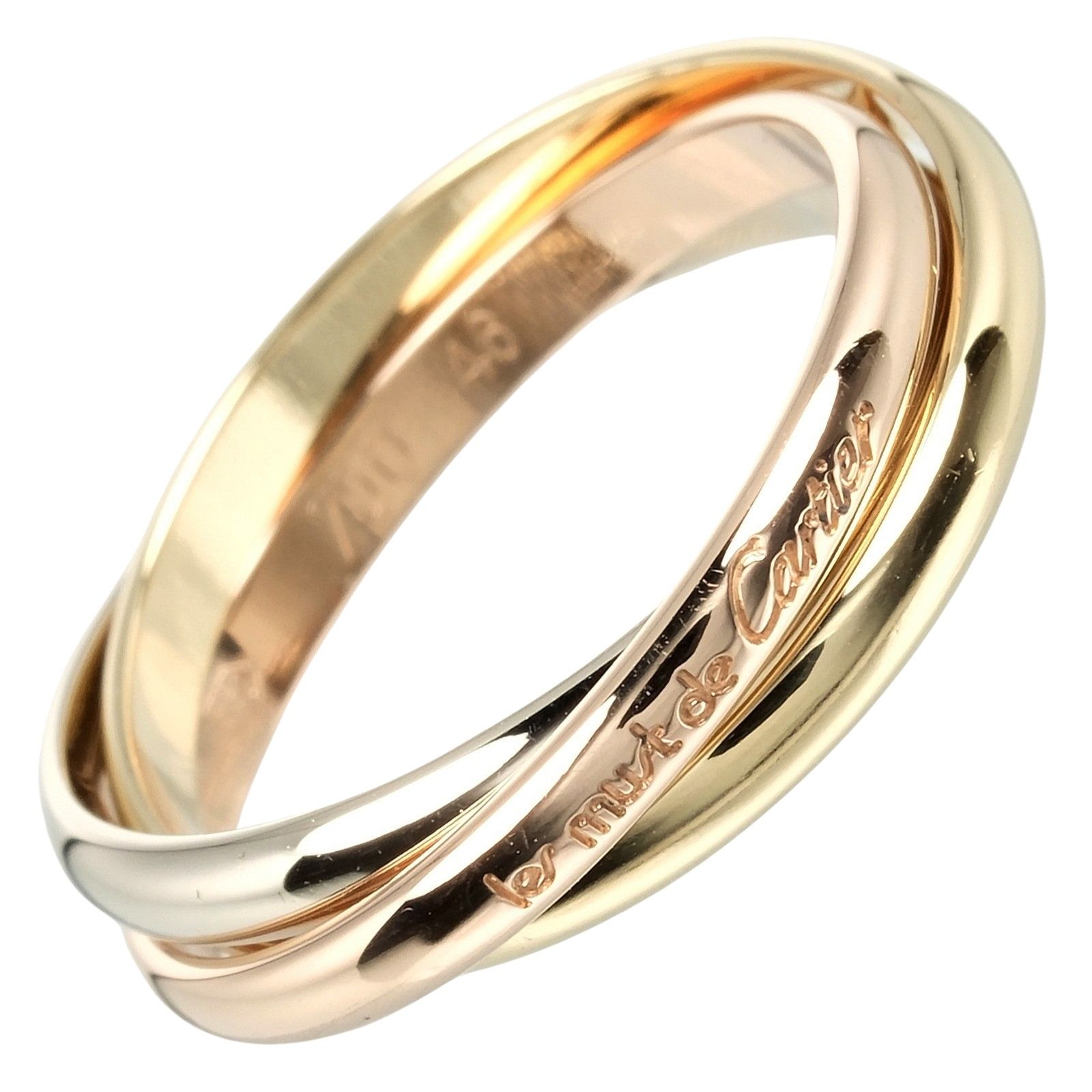 CARTIER】カルティエ トリニティ K18ゴールド×YG PG WG 6号 レディース