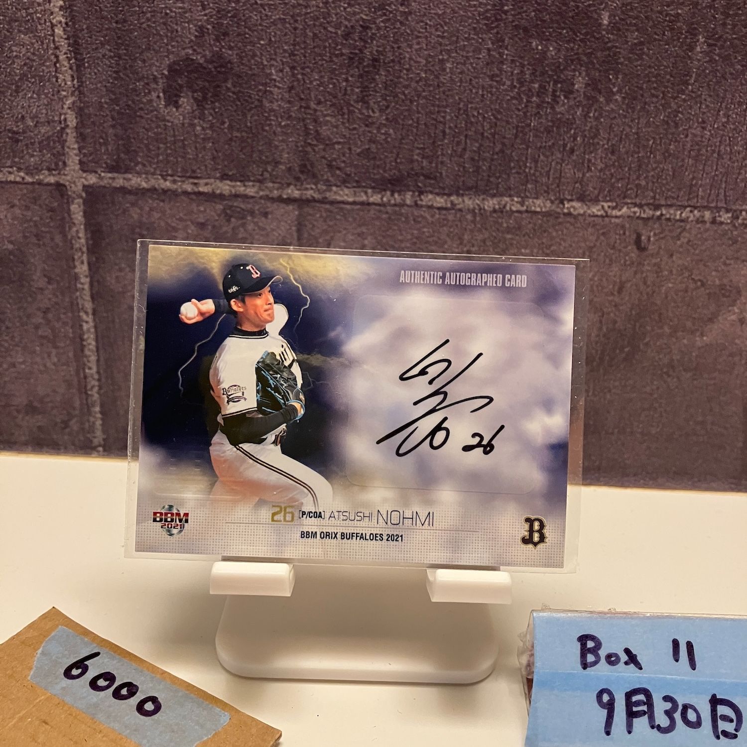 2021 BBM 能見篤史 28/60 直筆サインカード オリックス