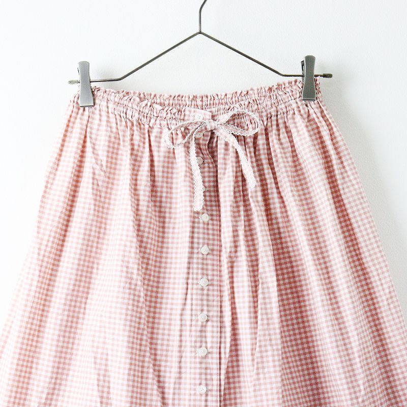 極美品 ピンクハウス PINK HOUSE ギンガムチェック ピコフリル