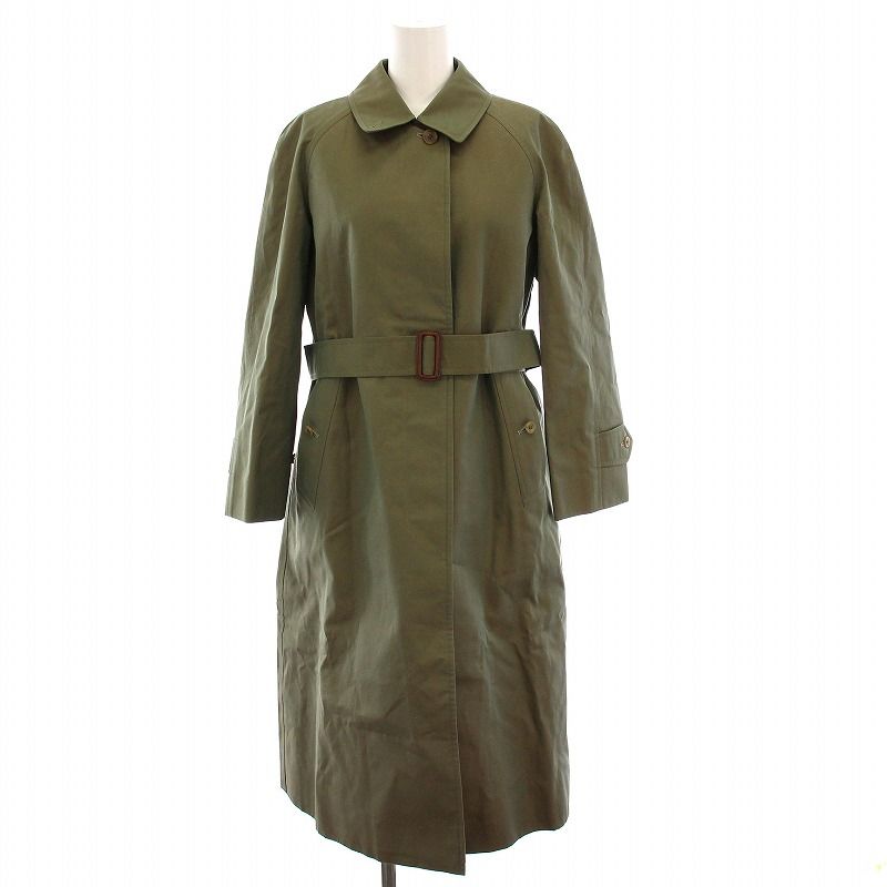 BURBERRY バーバリー ノバチェック 80s トレンチコート カーキ 古着 バーバリーズ Burberrys シングル トレンチコート ロング