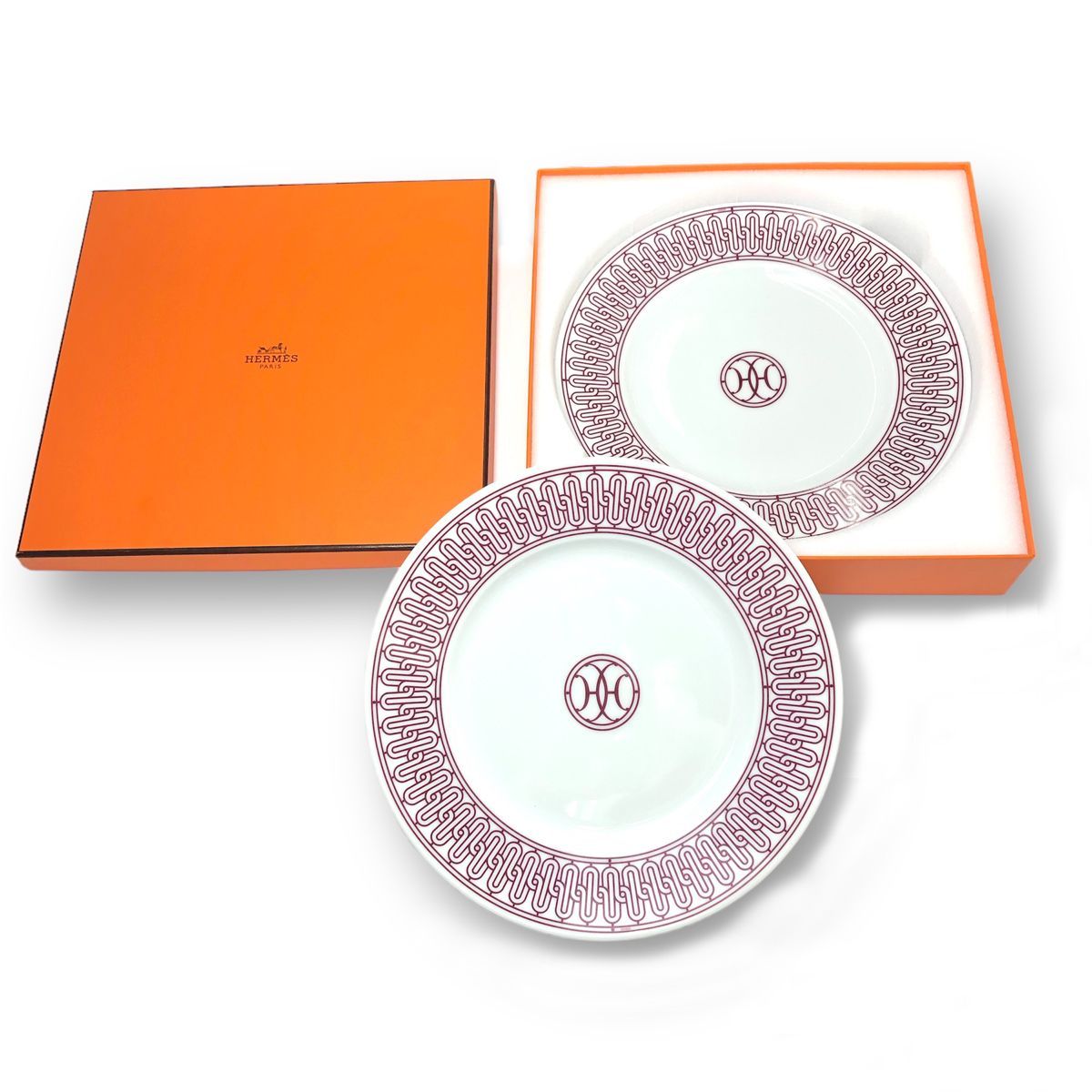 中古】 エルメス デザートプレート H DECO アッシュ デコ