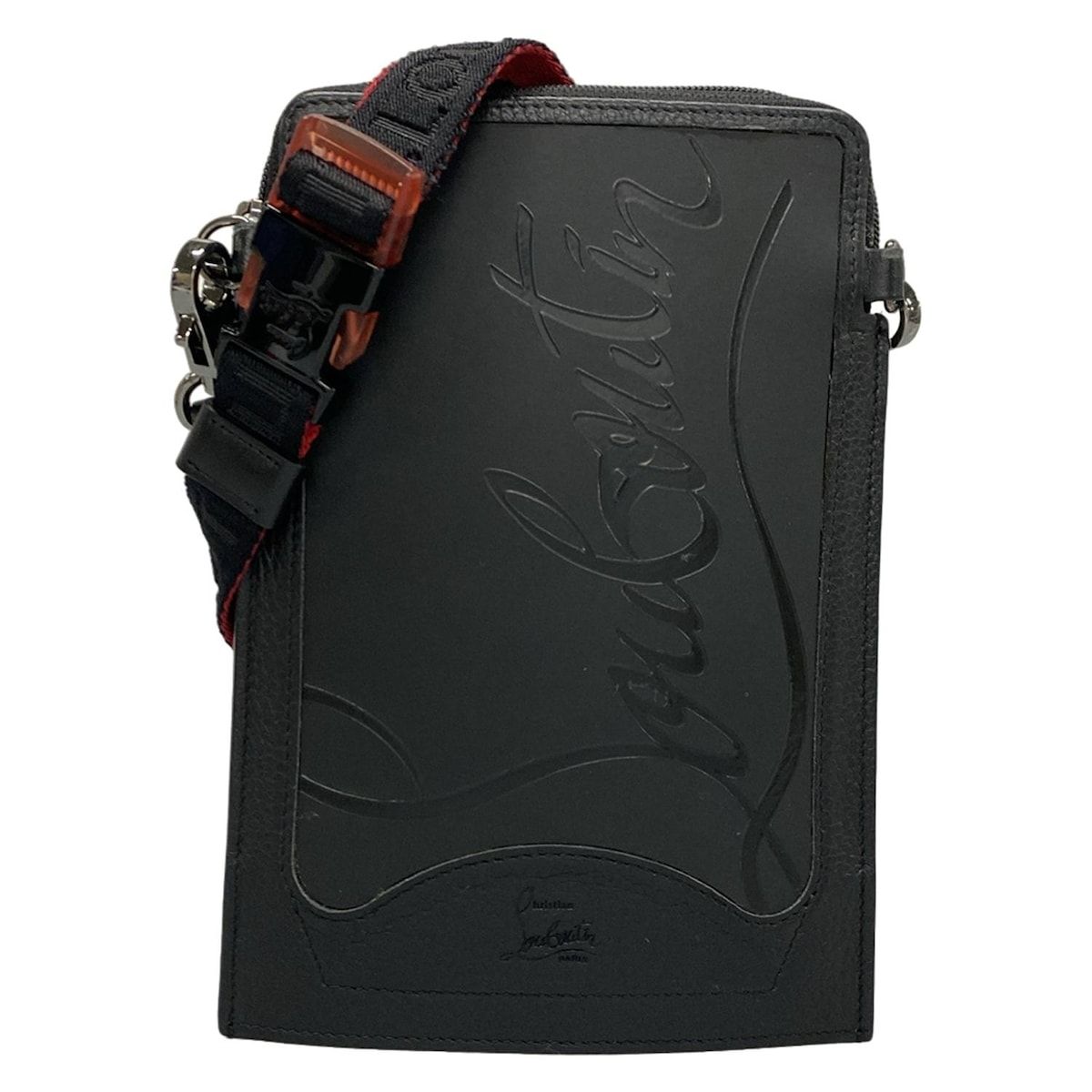 Christian Louboutin メッセンジャーバッグ 黒/赤 CHRISTIAN LOUBOUTIN