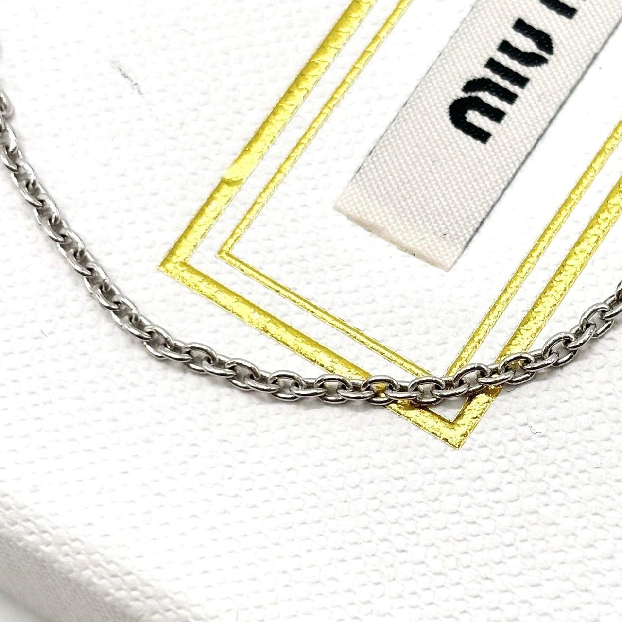 新品】 MIUMIU ミュウミュウ ブレスレット ビジュー パール チェーン 
