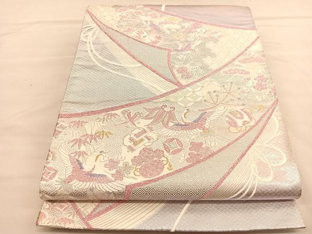 平和屋着物○両面 全通柄袋帯 瓢箪 金糸 正絹 逸品 BAAU6137yc