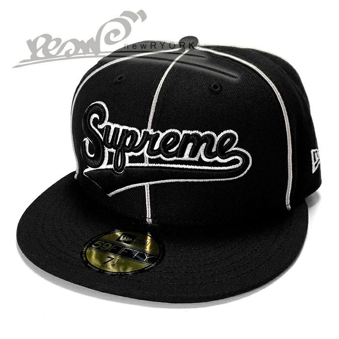送料無料 メンズ キャップ ブラック Supreme シュプリーム