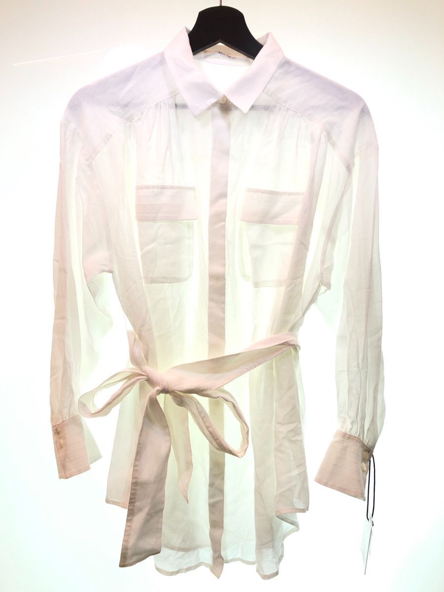 即完売品 Herlipto ハーリップトゥ Cotton-brend Voile Sheer Shirt