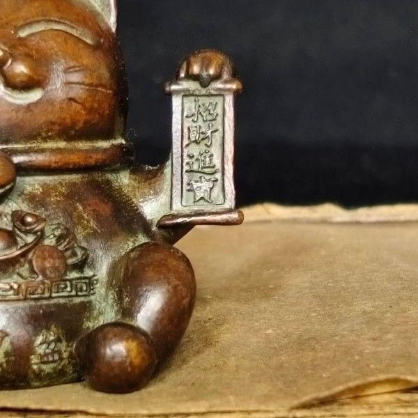 銅制 招財猫 招財進宝 茶台茶寵 自宅 オフィスカウンター 装飾品 工芸品 置物 銅制 招財猫 招財進宝 茶台茶寵 自宅 オフィスカウンター 装飾品