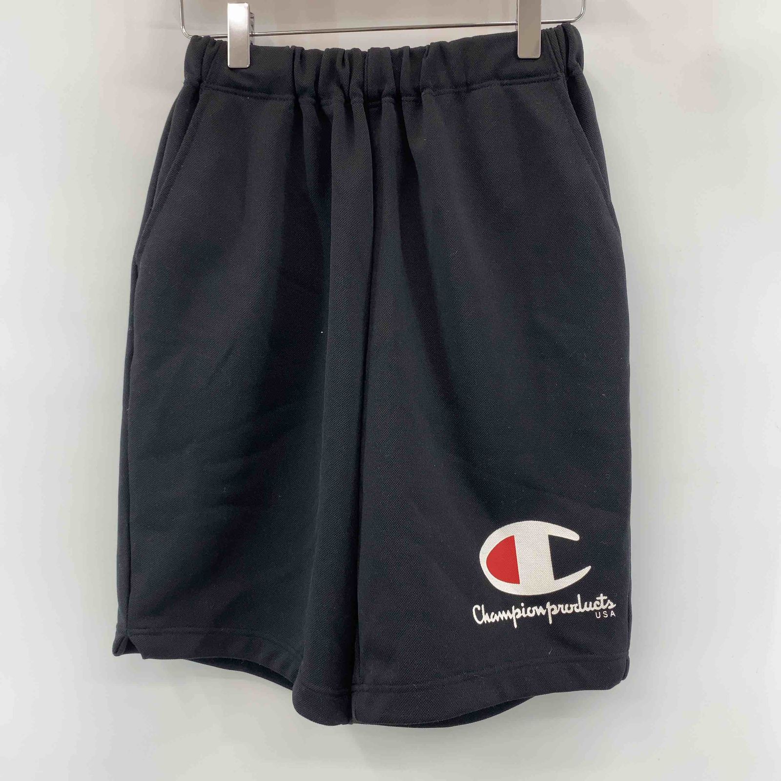 Champion チャンピオン レディース ハーフパンツ 黒 ワンポイント