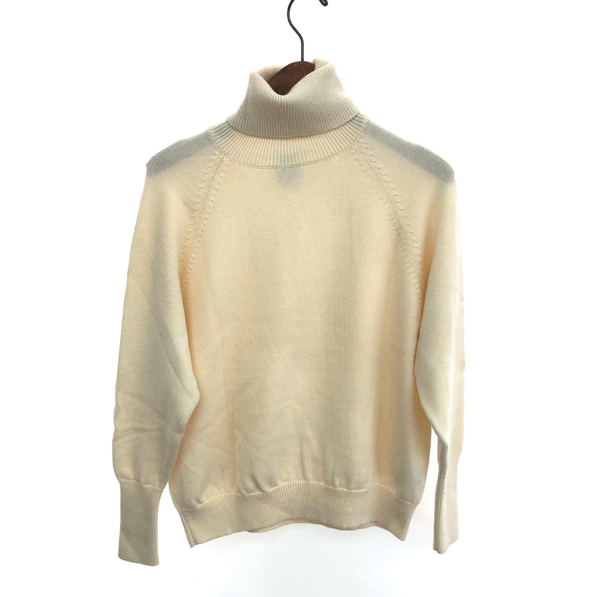 良好 BATONER バトナー ハイネックウール ニット サイズ 1 ホワイト メンズ 22AW 241014004019
