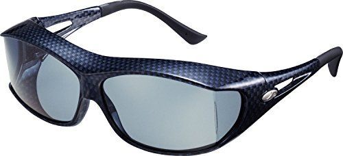 Color カーボンブラック_PatternName AXE アックス サングラス 悪天候 低光量時用 UVカット 偏光レンズ 180度以上視界確保 大型メガネ着用 収納ケース付き フレーム カーボンブラック レンズ スモーク