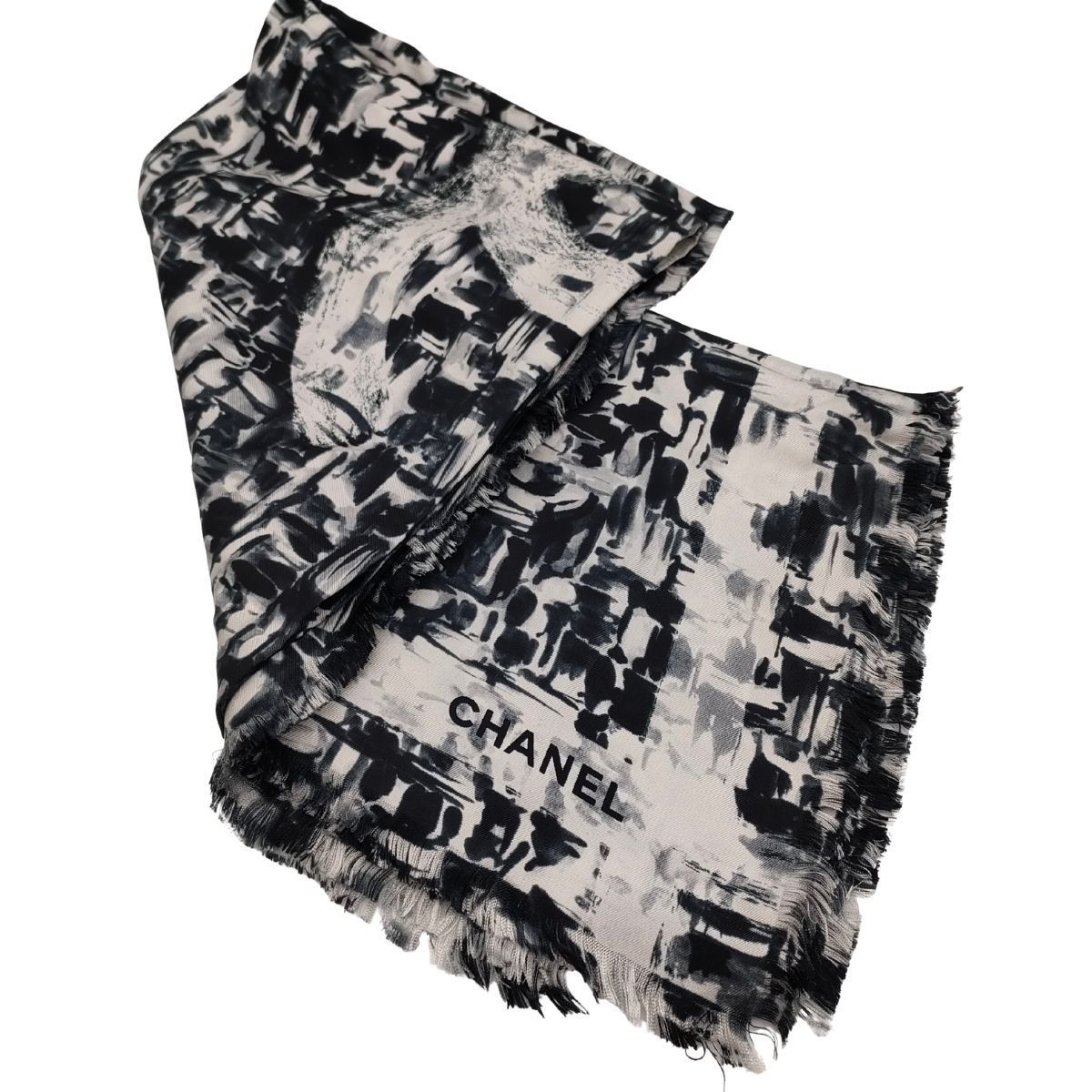 【CHANEL】シャネル　ココマーク　カシミア×シルク　大判ショール 楽天市場】CHANEL シャネル 大判ストール シルク カシミヤ