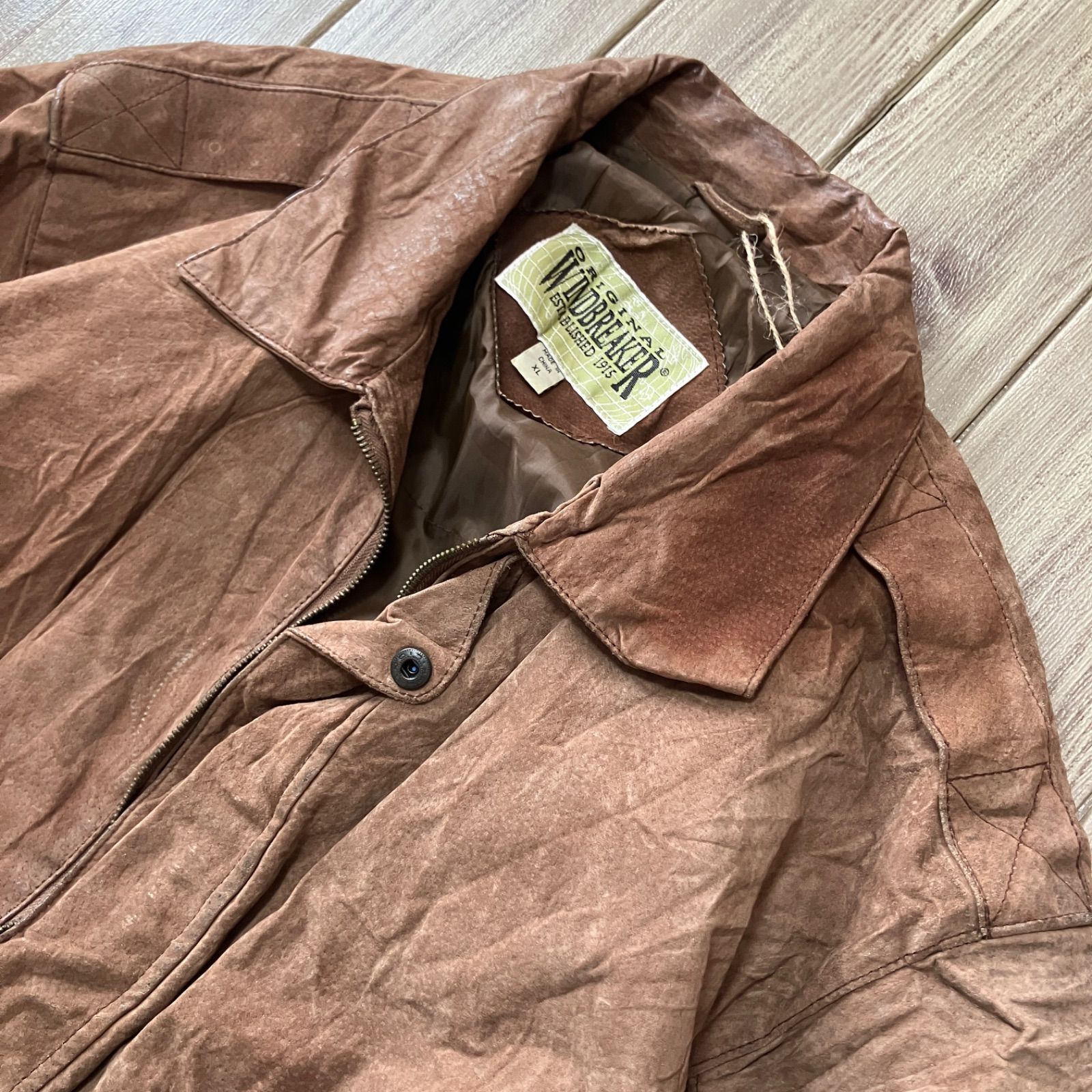 WINDBREAKER ウインドブレーカー レザージャケット 革ジャン XL 