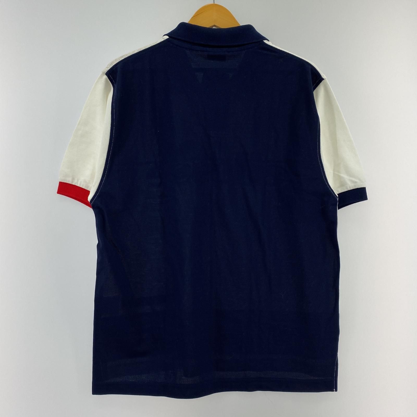 ellesse エレッセ タグ付きポロシャツ sizeS/ネイビー×ホワイト×レッド メンズ