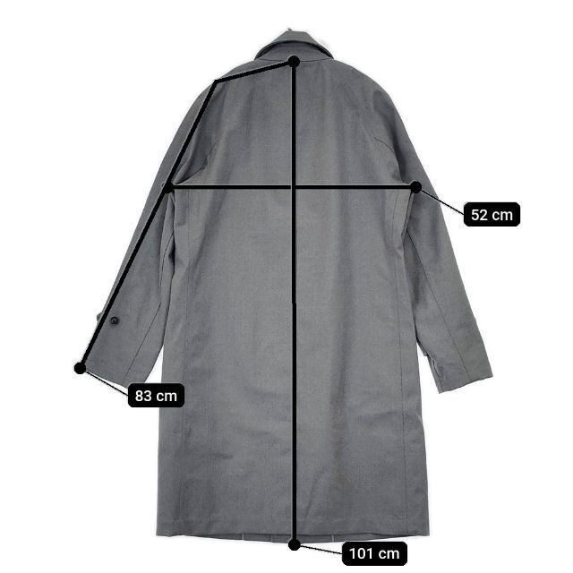 nanamica GORE-TEX 定価91300円 SUBF600 ウールゴアテックス XS ステンカラーコート グレー レディース ナナミカ 5-0906T∞